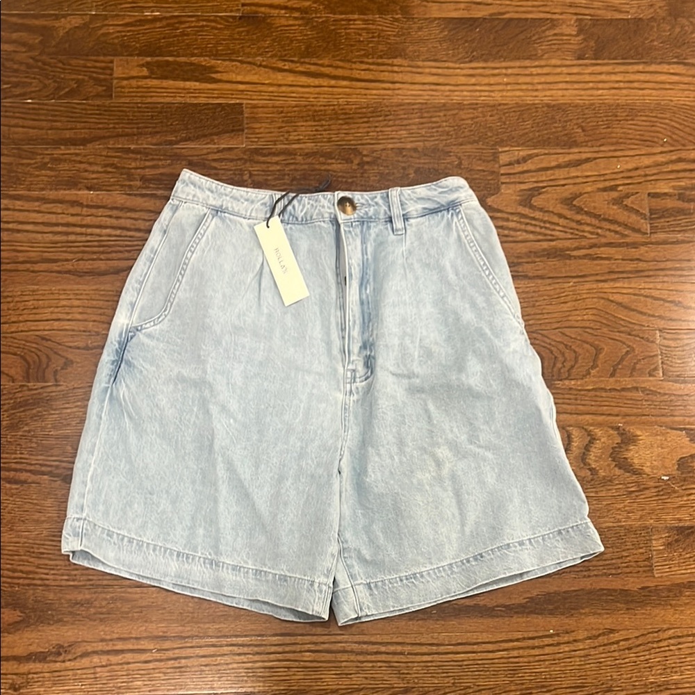 Light Blue Denim High Waisted Shorts